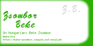 zsombor beke business card